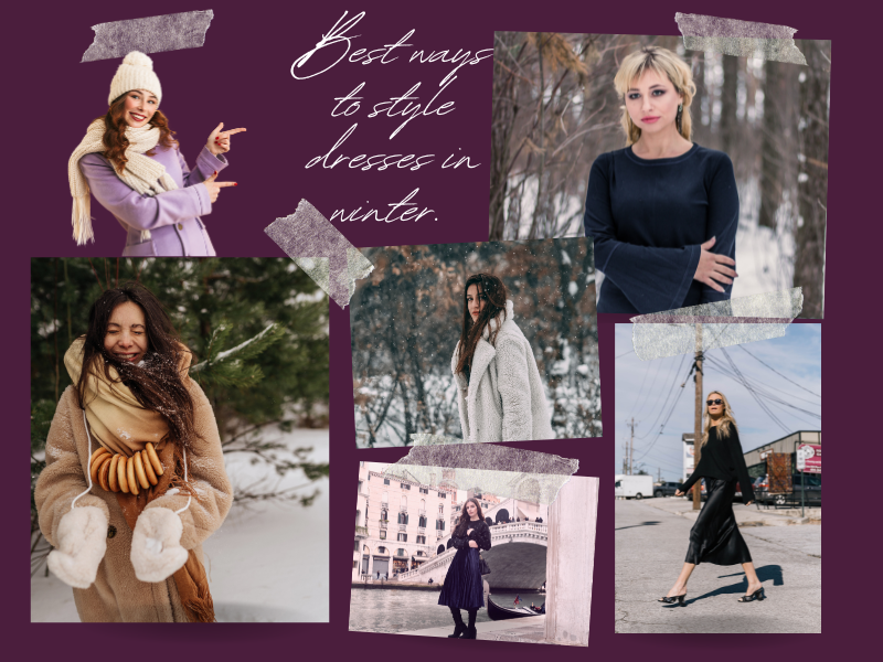 Best ways to style dresses in winter. 